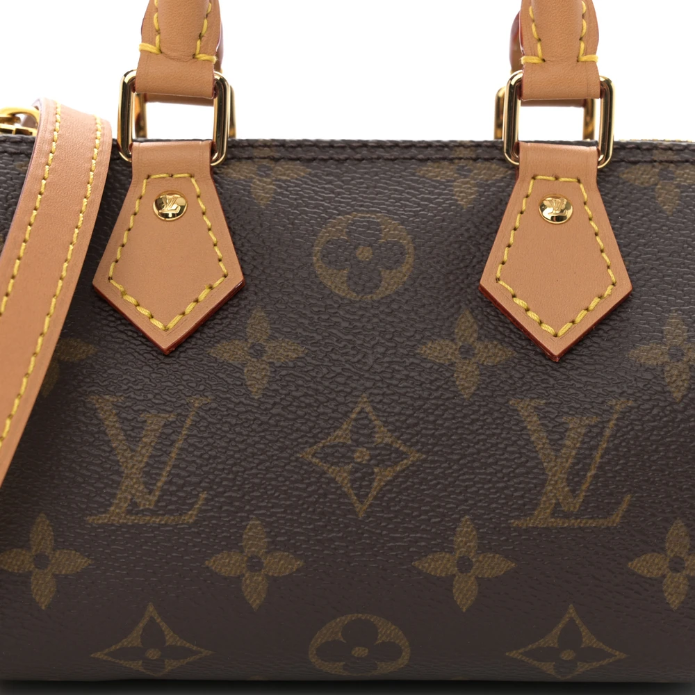 Nano Speedy Bandoulière Super Clone Monogram Canvas Mini Crossbody Bag - 图片 6