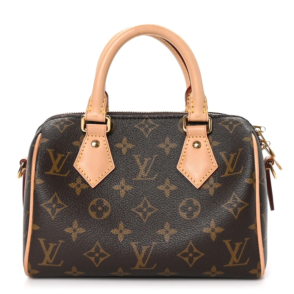 Speedy Bandoulière 20 1:1 Replica Brown Monogram Canvas Natural Leather Trim Handbag