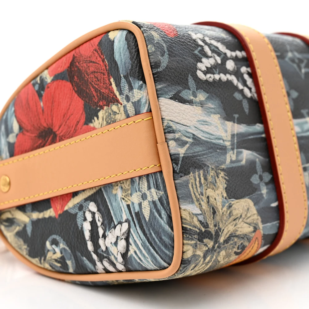 Keepall Bandouliere 25 Super Clone Navy Blue Monogram Canvas Surfing Design Mini Duffel Bag - 图片 2