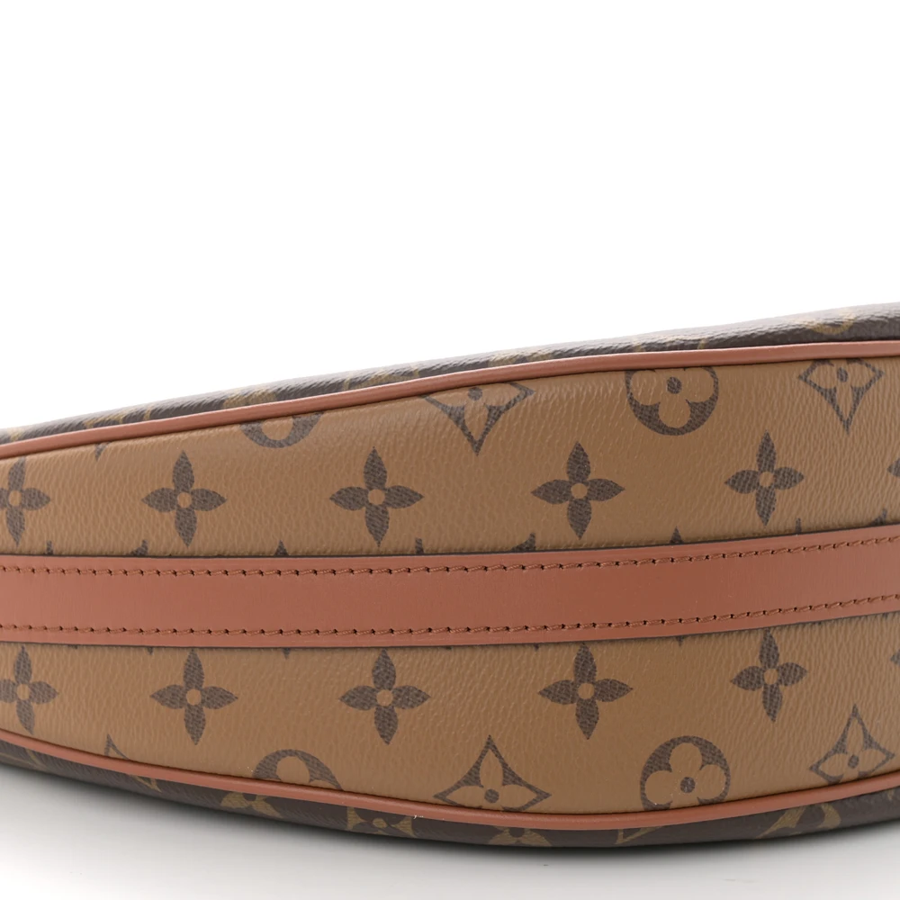 Reverse Monogram Loop Hobo 1:1 Replica Canvas Shoulder Bag with Gold Hardware - 图片 3