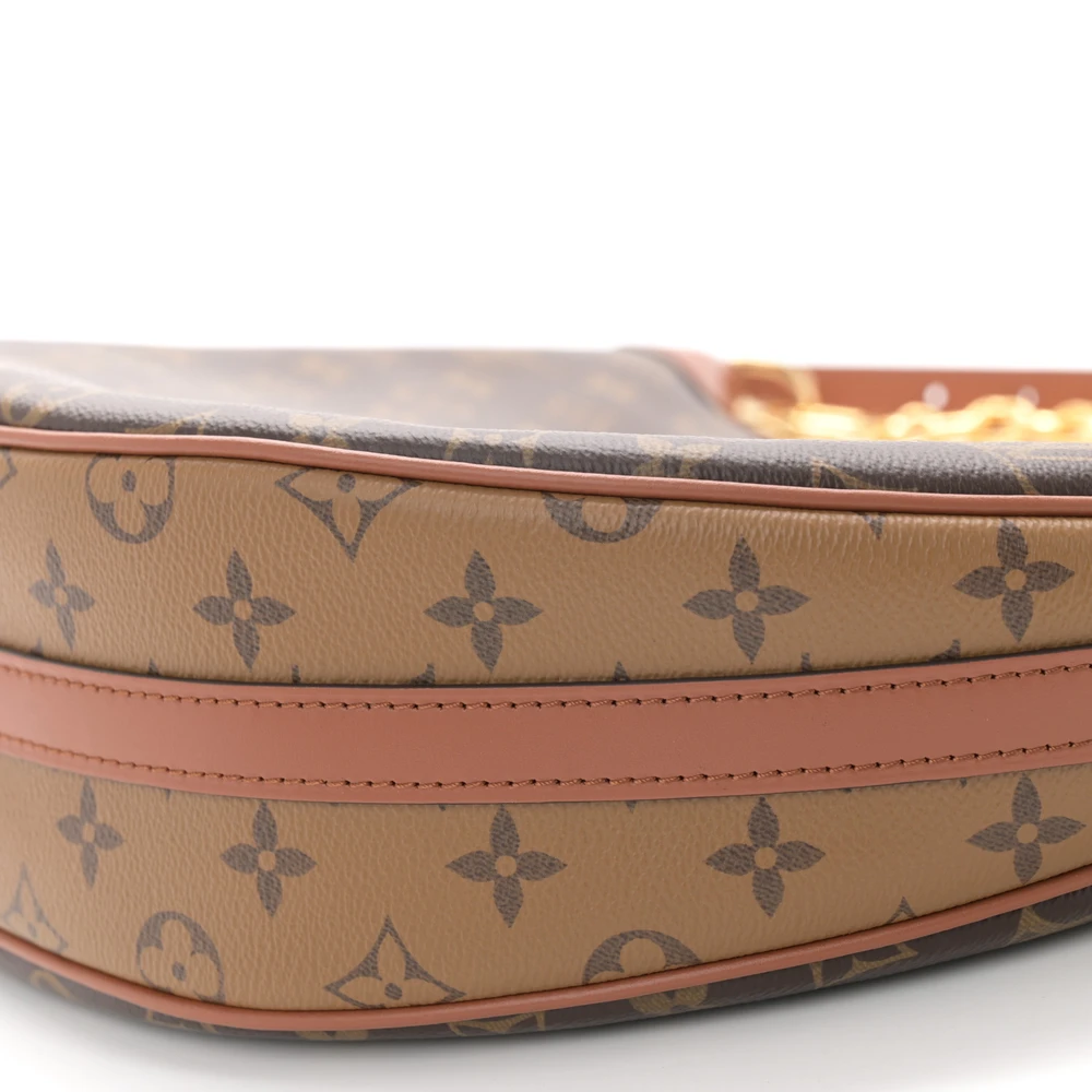 Reverse Monogram Loop Hobo 1:1 Replica Canvas Shoulder Bag with Gold Hardware - 图片 2