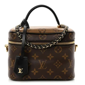 Vanity PM 1:1 Replica Louis Vuitton Monogram Canvas Crossbody bag with Gold Hardware