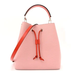 NeoNoe MM 1:1 Replica in Rose Ballerine and Orange Epi Leather Drawstring Bucket Shoulder Bag