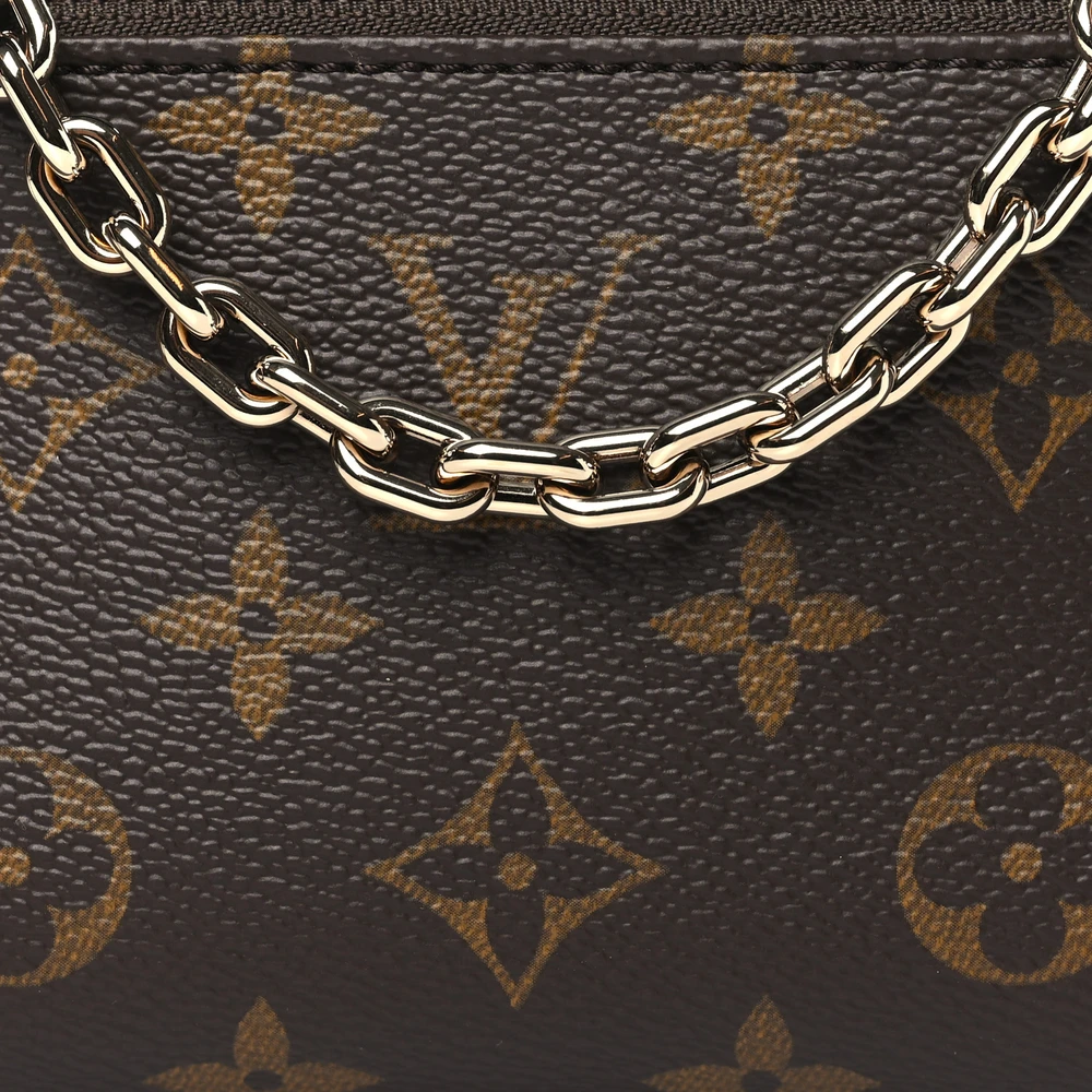 Pouch PM Super Clone Rose Jasmine Bloom Monogram Canvas Bag Silver Hardware - 图片 6