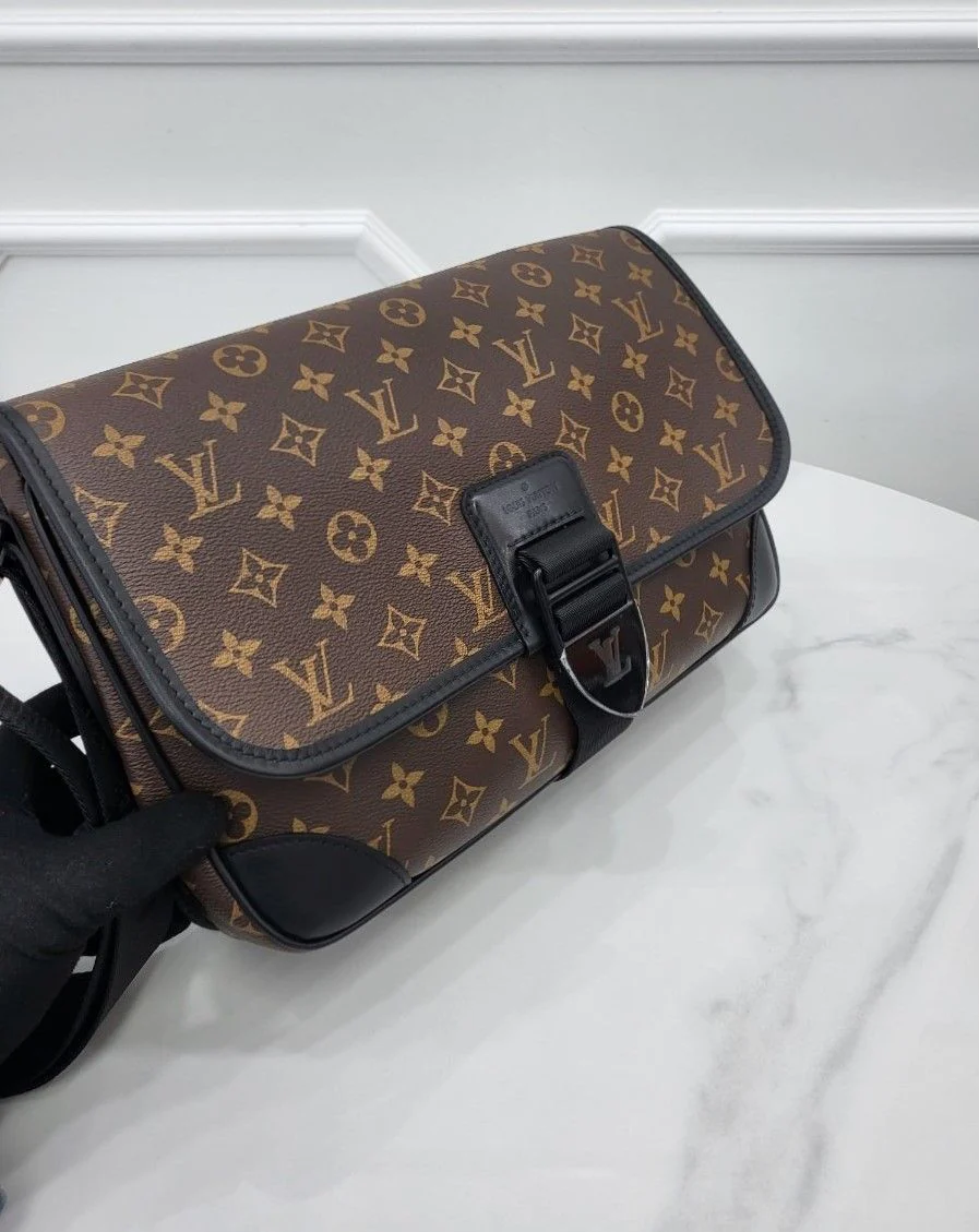 Super Clone Lou!S Vuiton Monogram Macassar Archy Messenger Unisex Bag - 图片 5