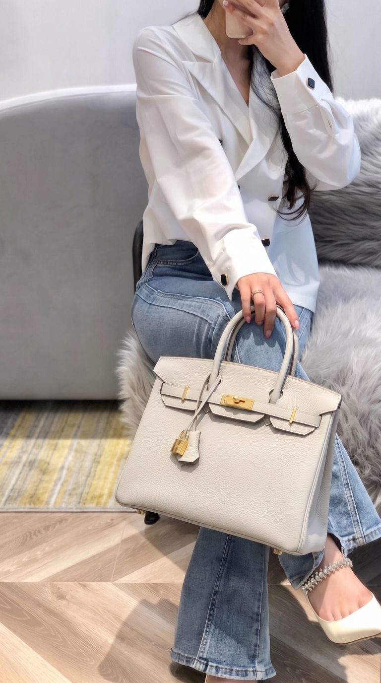 Hermès Birkin 30 Beton Togo Leather | Mirror Quality