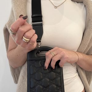 Mini Top Slip Black Matelassé Nylon – High-End Quality Shoulder Bag