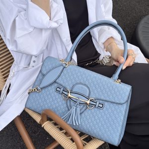 Microguccissima Medium Emily Chain Bag Light Blue – SuperClone Shoulder Bag