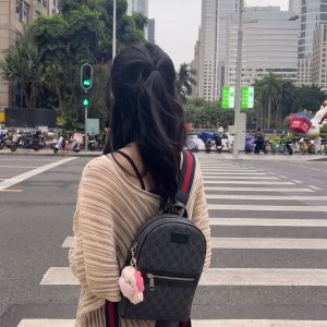 GG Supreme Monogram Calfskin Web Sling Backpack – SuperClone Backpack
