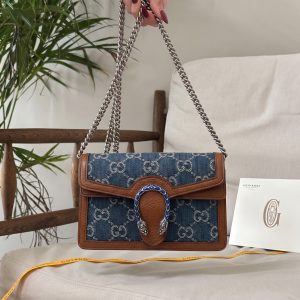 New Denim GG Monogram Super Mini Dionysus Shoulder Bag Electric Blue – 1:1 Replica