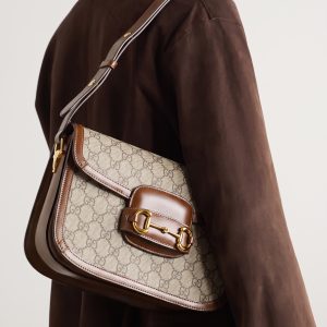 GG Supreme Monogram Web Mini Horsebit 1955 Shoulder Bag –1:1 Mirror Quality